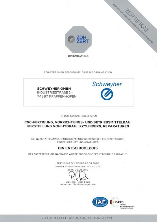 Zertifikat Schweyher 2019